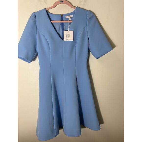 NWT Anna Cate Light Blue Half Sleeve Knee Length Party Dress Sz XS - Picture 1 of 2
